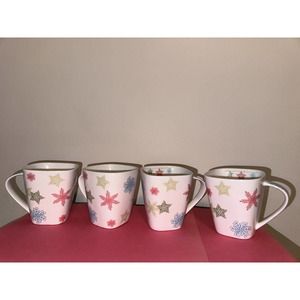Starbucks Coffee 2005 Holiday Coffee Mugs Set of Four 10oz